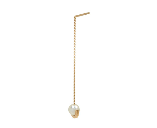Hirotaka Mini Beluga Pearl Chain SINGLE Earring
