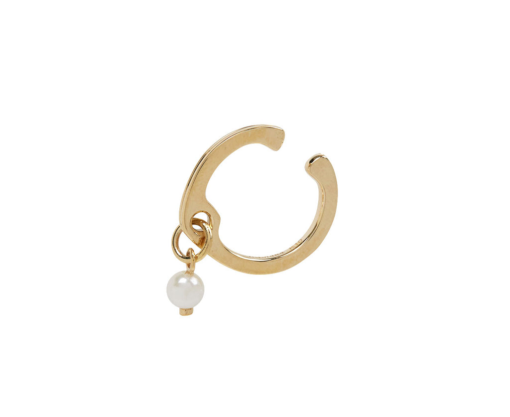 Hirotaka Mini Beluga Pearl Ear Cuff  - Side View