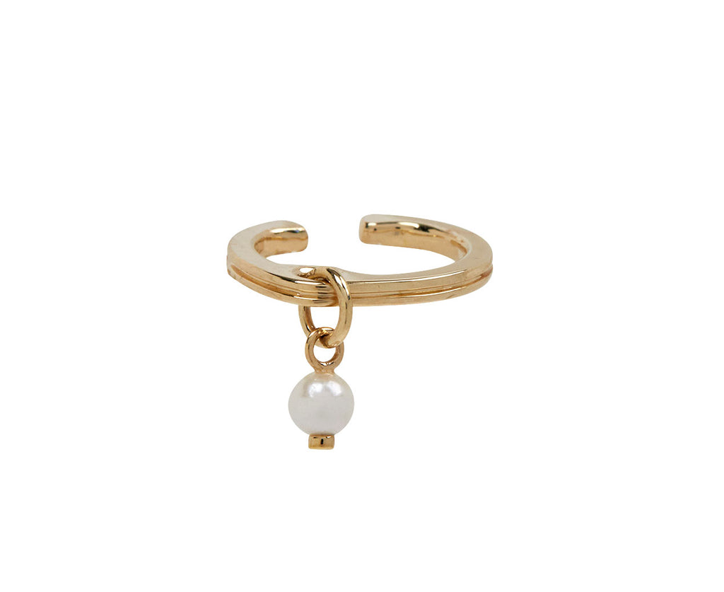 Hirotaka Mini Beluga Pearl Ear Cuff  - Closeup