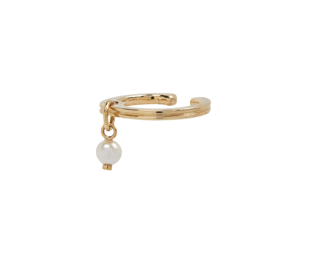 Hirotaka Mini Beluga Pearl Ear Cuff  - Angled View