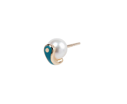 Hirotaka Bird of Paradise Pearl SINGLE Stud Earring