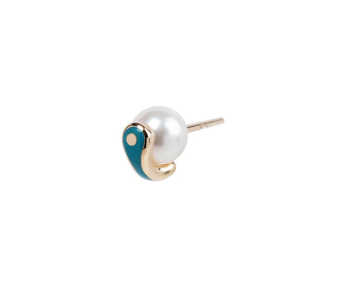 Hirotaka Bird of Paradise Pearl SINGLE Stud Earring
