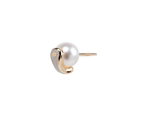 Hirotaka Bird of Paradise Pearl SINGLE Stud Earring