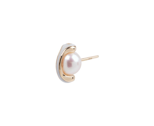 Hirotaka Bird of Paradise Pearl SINGLE Stud Earrings
