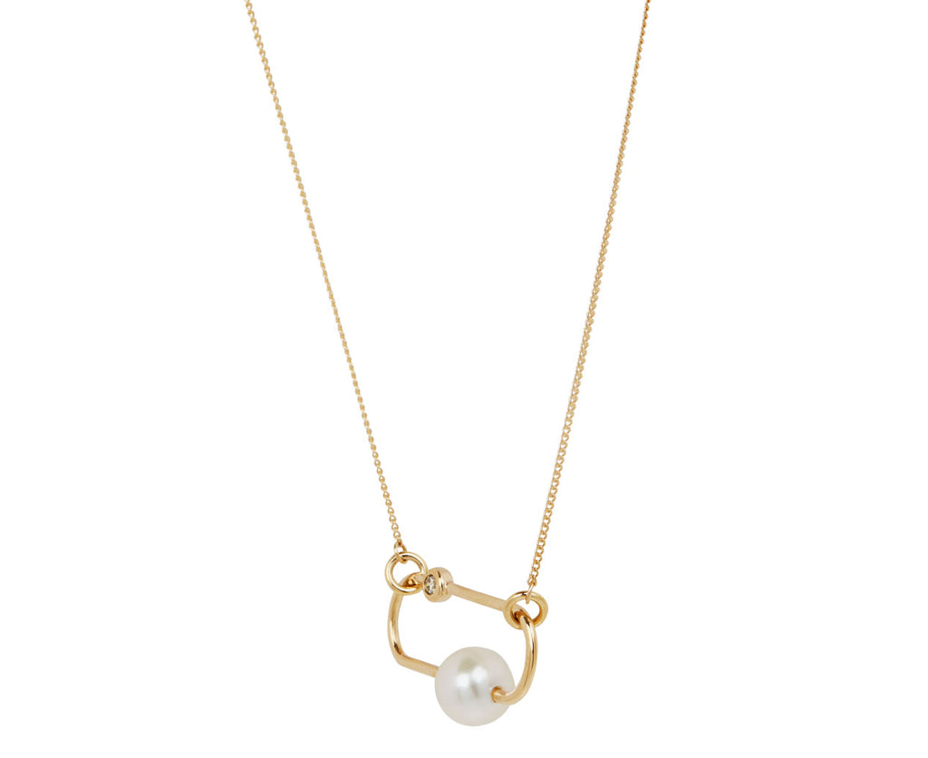Hirotaka Miro Diamond Pearl Necklace - Closeup