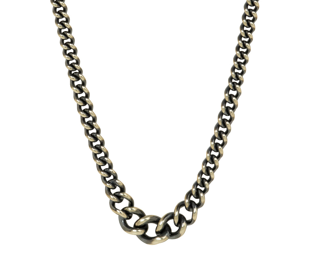 Tapered Silver Chain Necklace - TWISTonline 