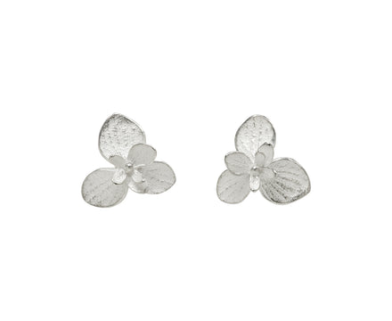 Large Baby Twin Hydrangea Stud Earrings
