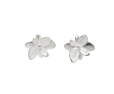 Baby Reverse Twin Hydrangea Stud Earrings