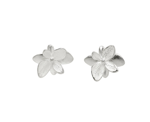 Baby Reverse Twin Hydrangea Stud Earrings