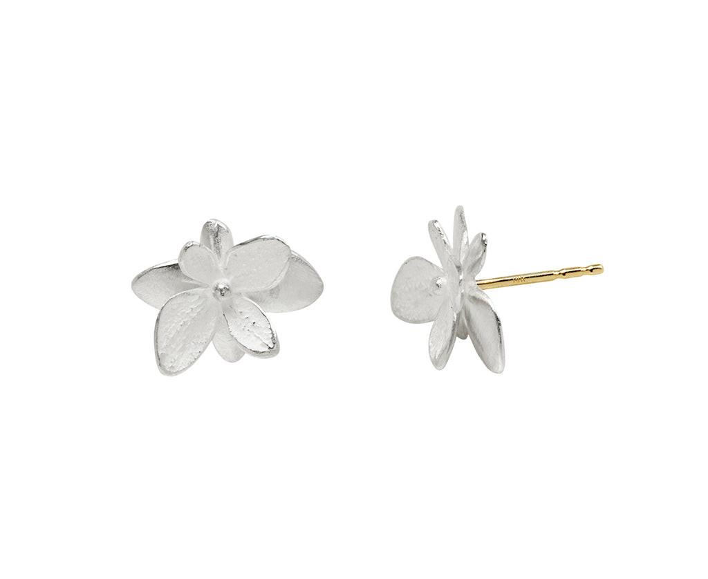 Baby Reverse Twin Hydrangea Stud Earrings