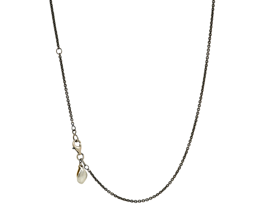 Gold and Blackened Silver Hydrangea Twin Necklace