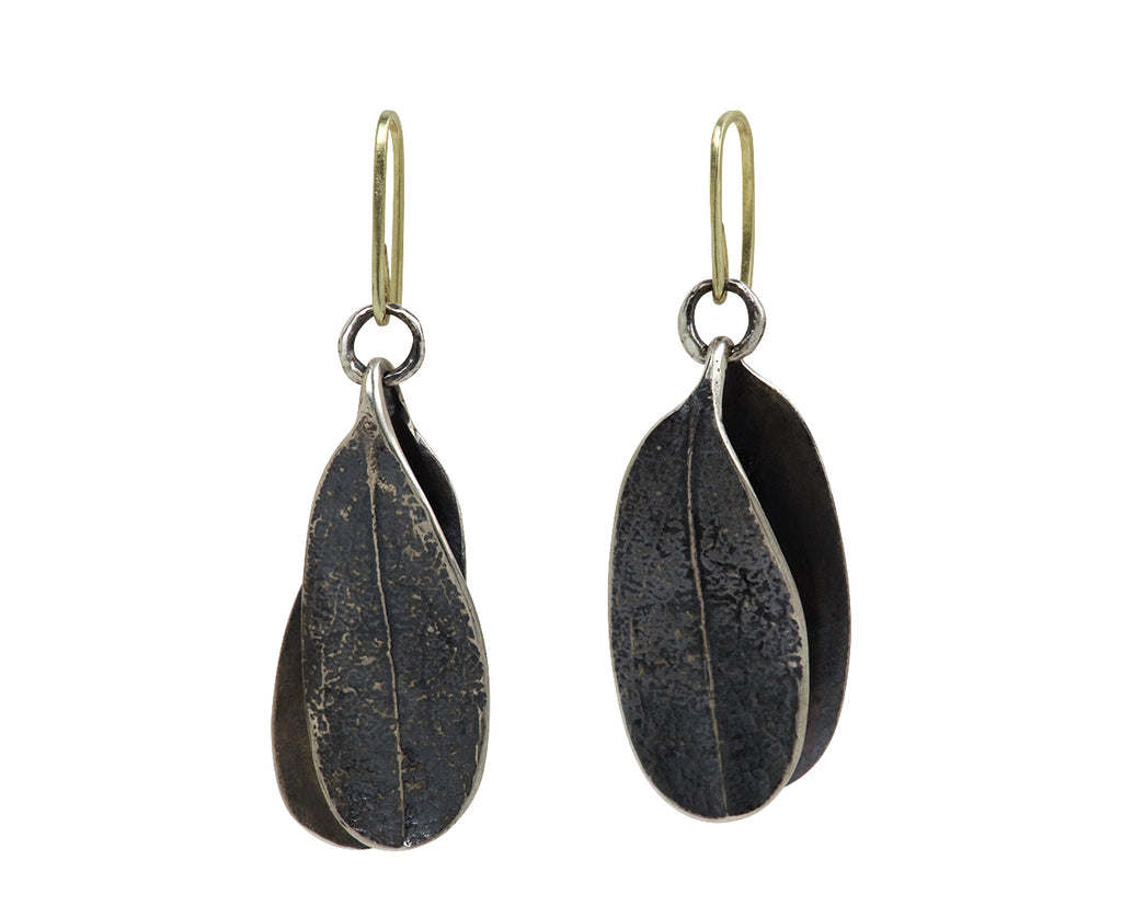 John Iversen Eggplant Leaf Earrings