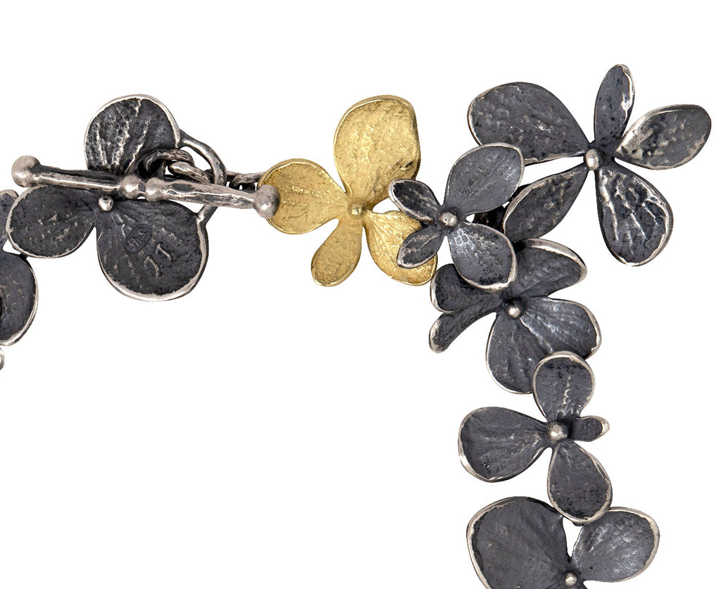 Gold and Silver Hydrangea Bracelet