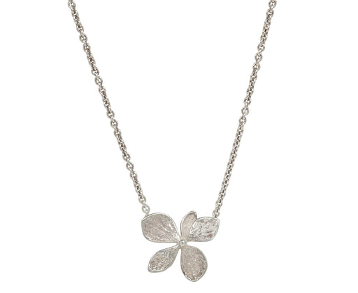 Single Hydrangea Pendant Necklace