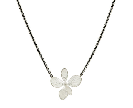 John Iversen Hydrangea Flower Pendant Necklace