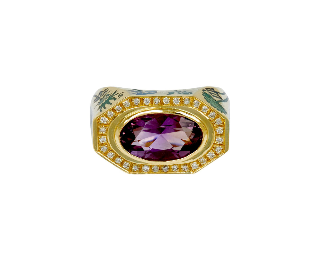 fallen flora ring I amethyst - TWISTonline 