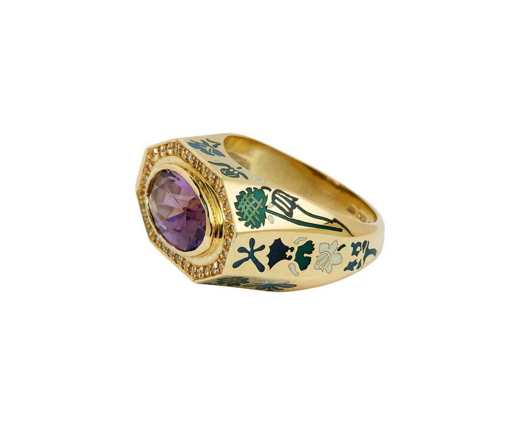 fallen flora ring I amethyst - TWISTonline 