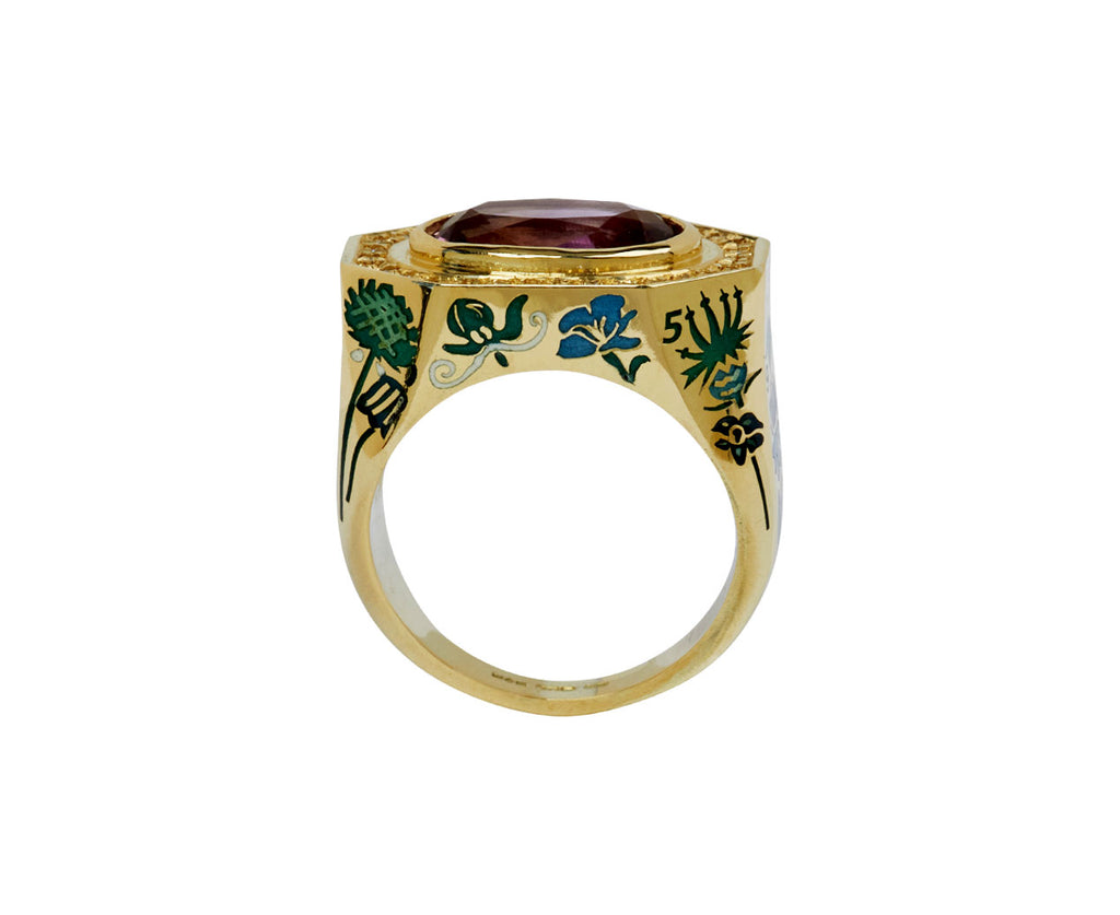 fallen flora ring I amethyst - TWISTonline 