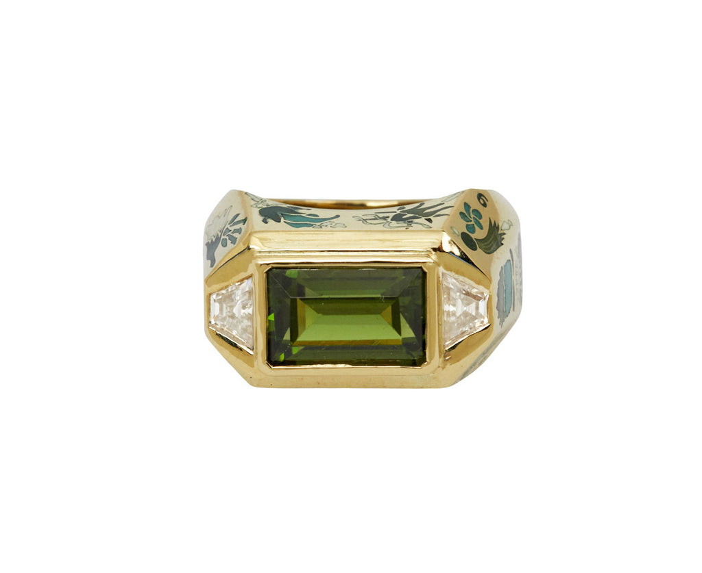 Fallen Flora Ring III – Green Tourmaline - TWISTonline 