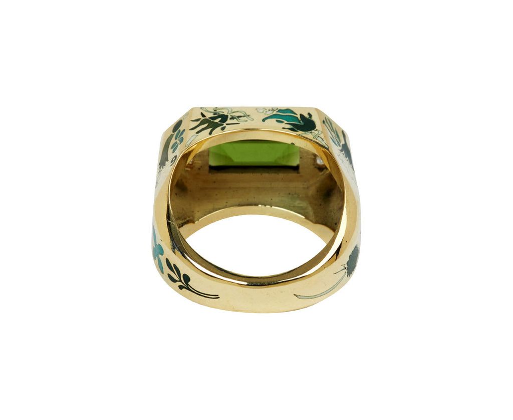 Fallen Flora Ring III – Green Tourmaline - TWISTonline 