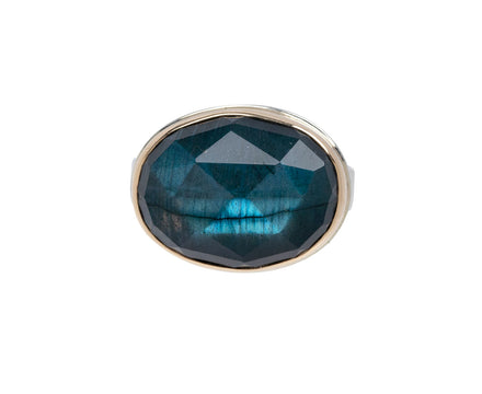Jamie Joseph Oval Rose Cut Labradorite Ring