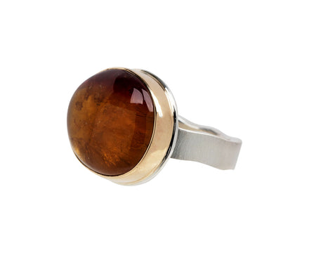 Pink and Yellow Bi-Color Tourmaline Ring