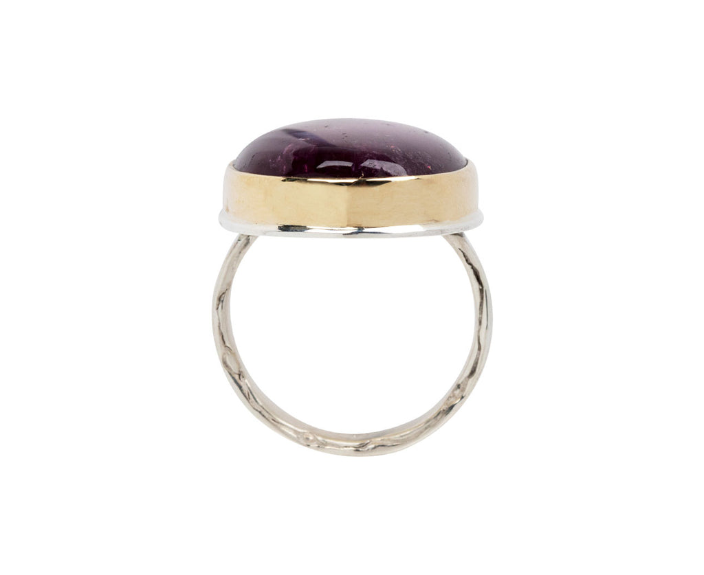 Smooth Oval Pink Tourmaline Ring