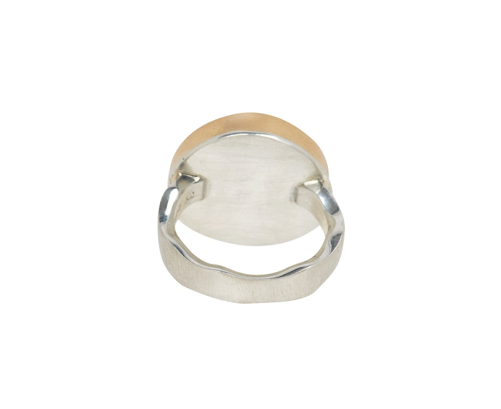 Jamie Joseph Smooth Lapis and Diamond Ring - Back View