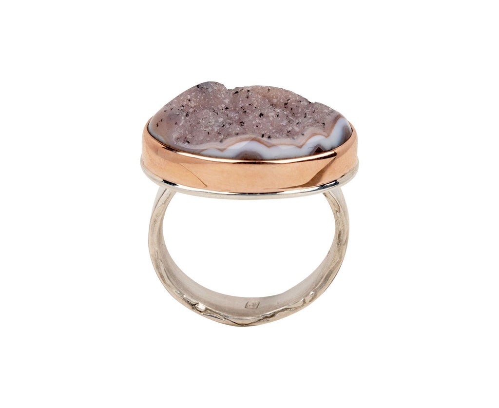Jamie Joseph Lavender Druzy Ring - Side View