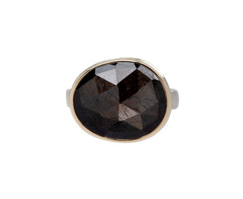 Jamie Joseph Asymmetrical Rose Cut Brown Sapphire Ring