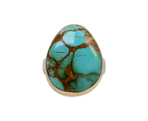 Asymmetrical Royston Turquoise Ring