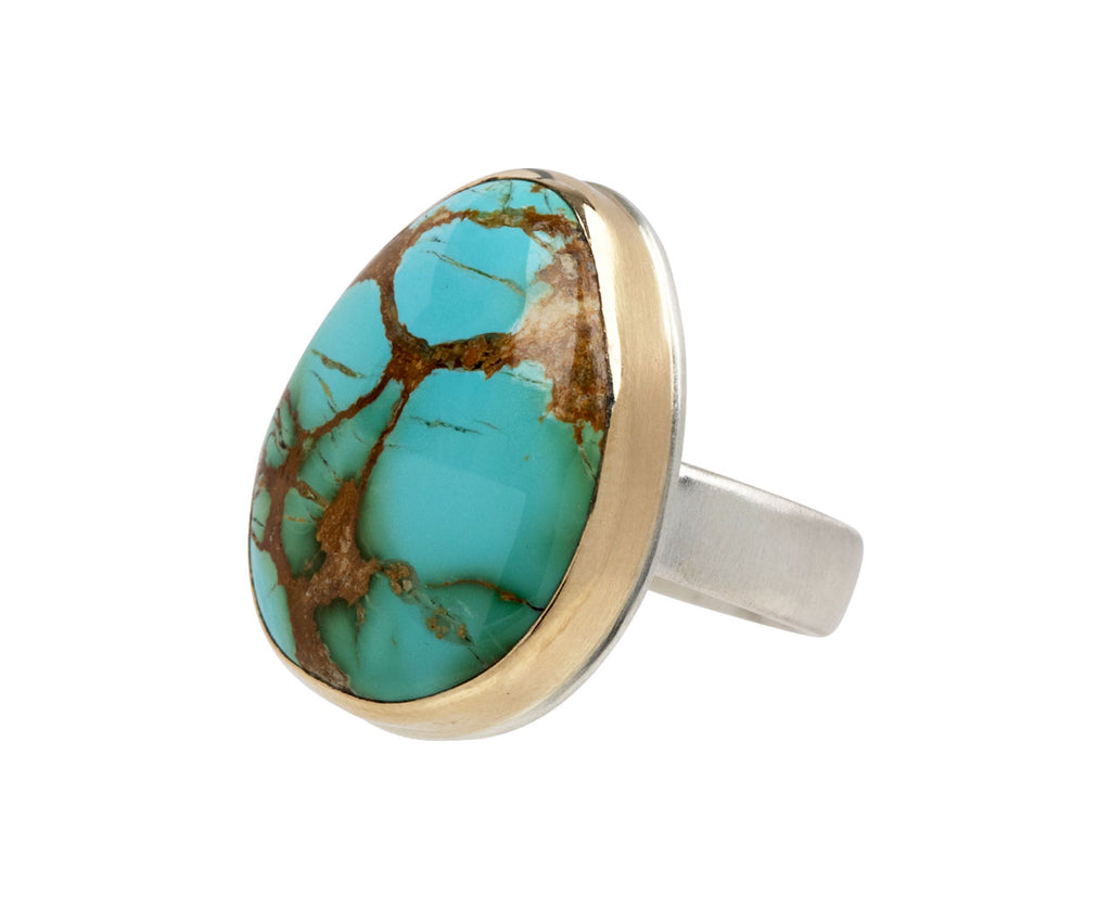Asymmetrical Royston Turquoise Ring