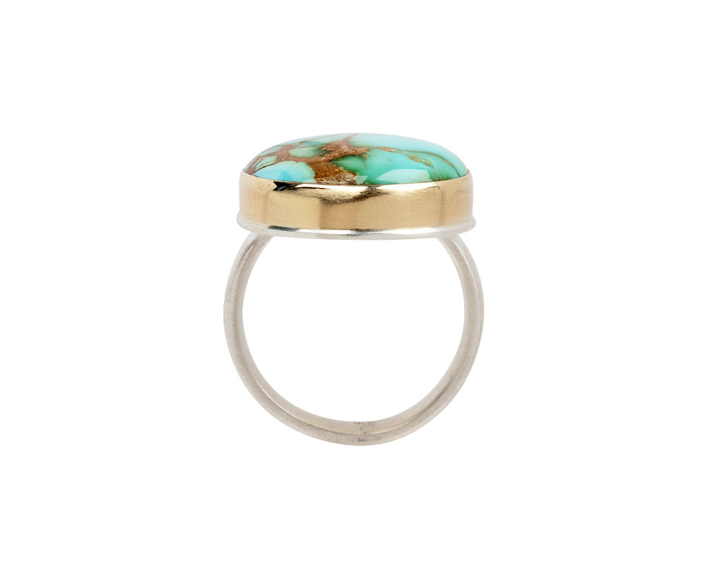 Asymmetrical Royston Turquoise Ring