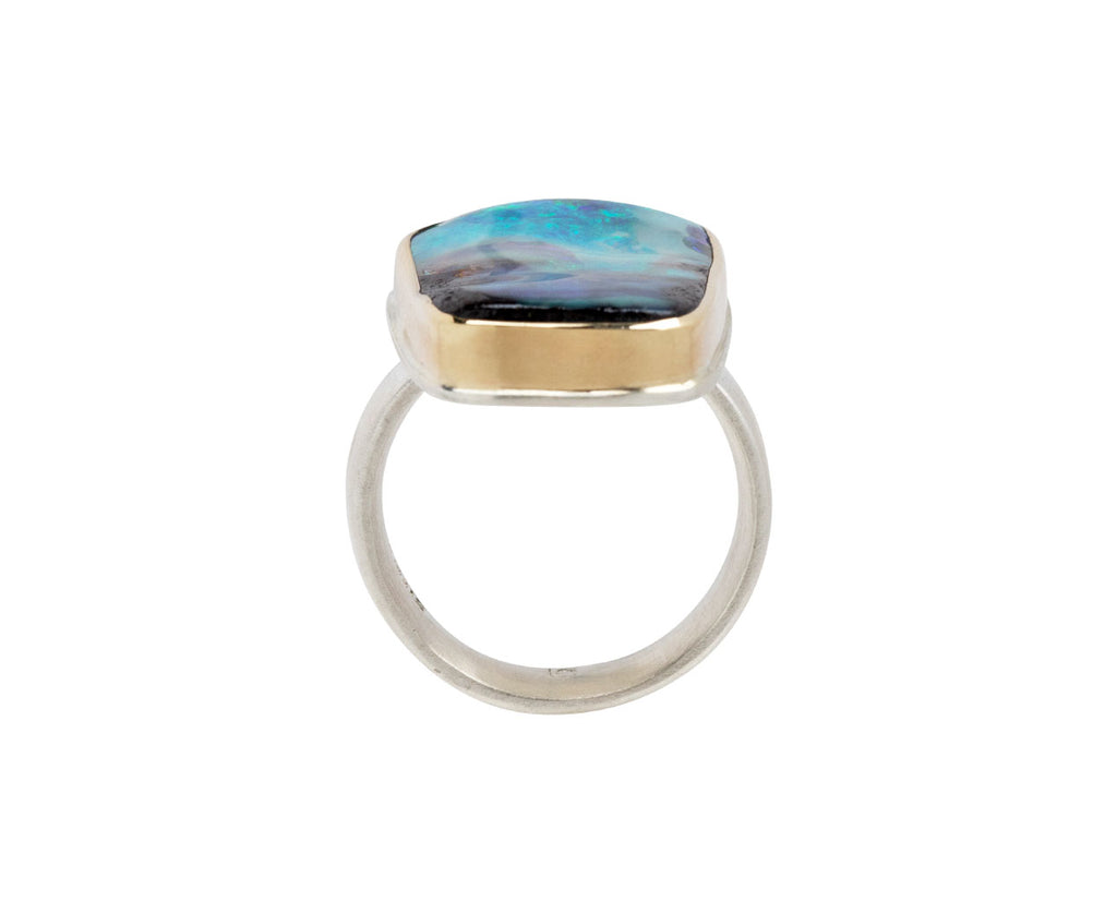 Asymmetrical Boulder Opal Ring