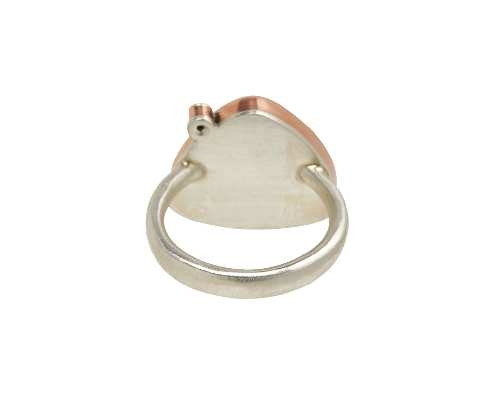 Jamie Joseph Mother of Pearl and Diamond Ring - Back of Ring