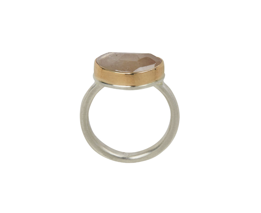 Asymmetrical Linen Sapphire Ring