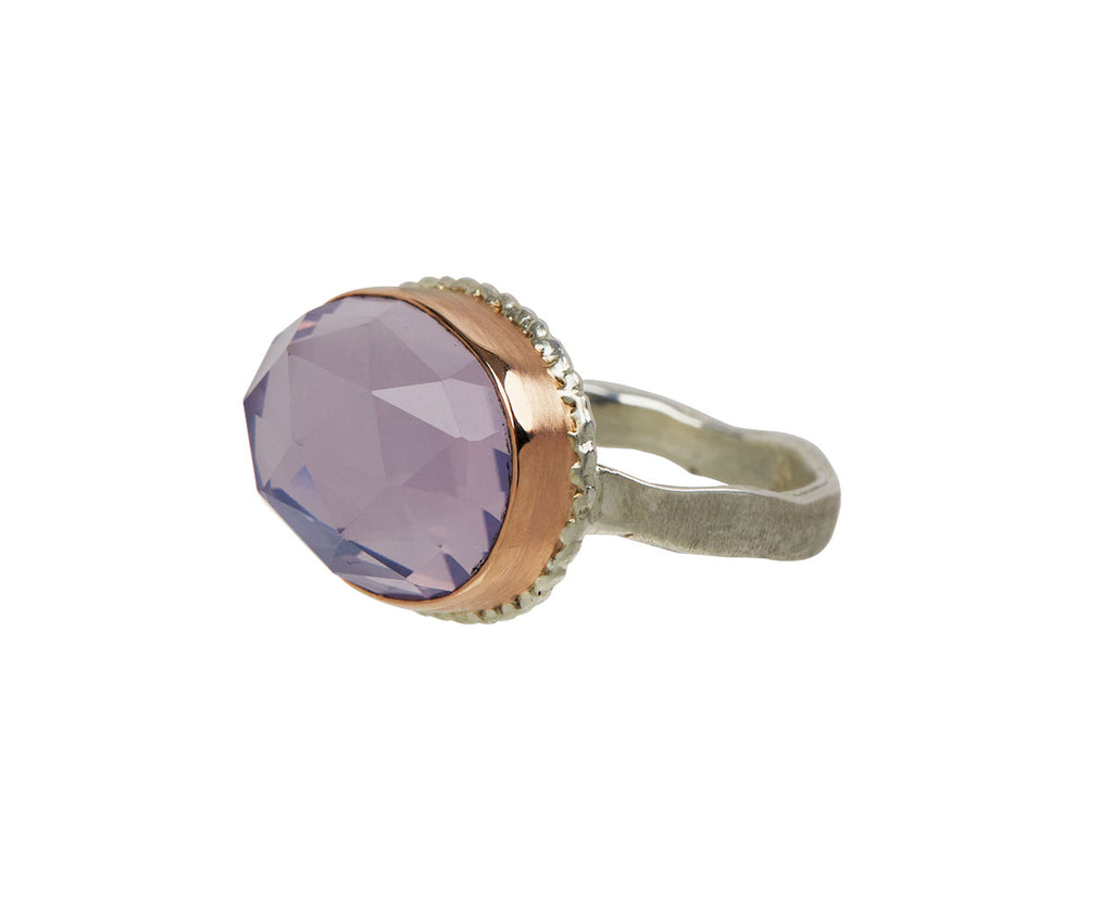 Rose Cut Lavender Amethyst Ring