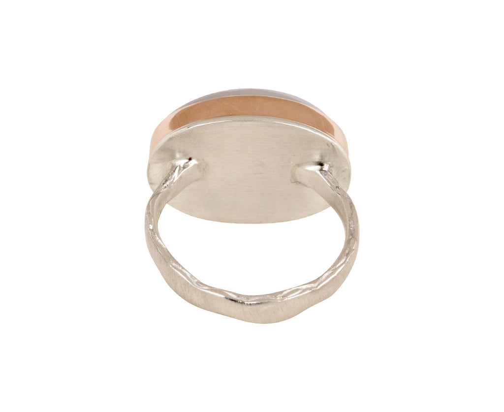 Jamie Joseph White Brazilian Druzy and Diamond Ring - Back View