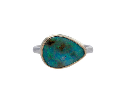 Jamie Joseph Small Teardrop Boulder Opal Ring