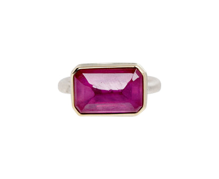 Jamie Joseph Rectangular Inverted African Ruby Ring