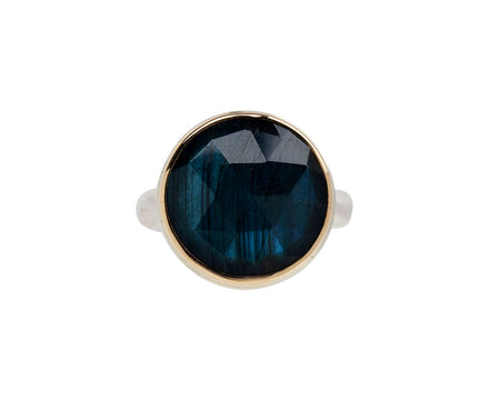 Rose Cut Labradorite Ring