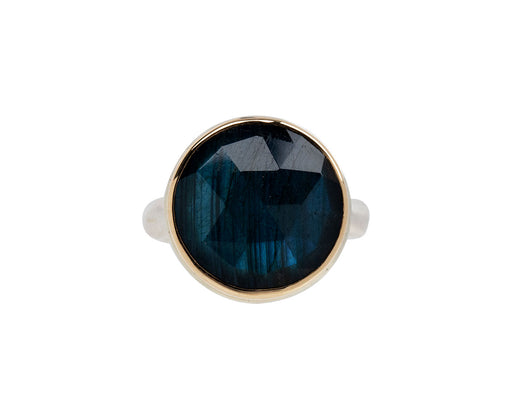 Rose Cut Labradorite Ring