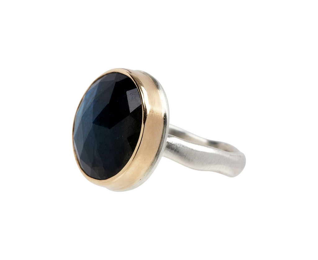 Rose Cut Labradorite Ring