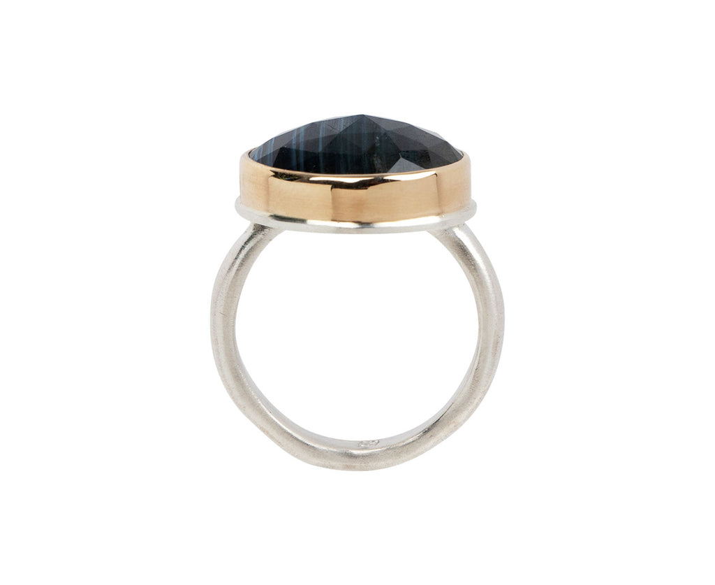 Rose Cut Labradorite Ring