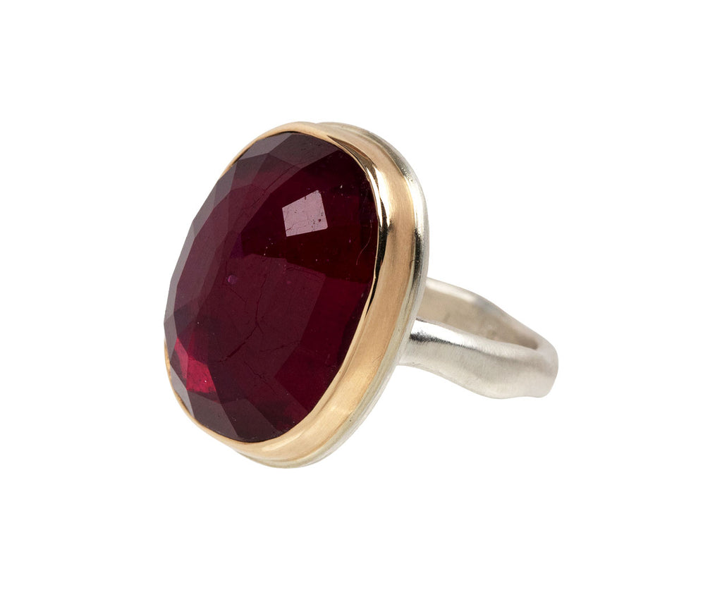 Oval Vertical African Ruby Ring