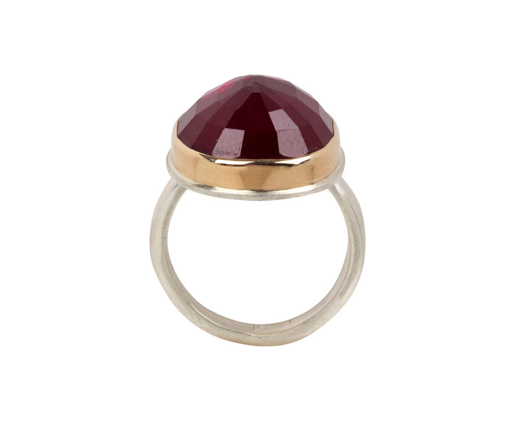 Oval Vertical African Ruby Ring