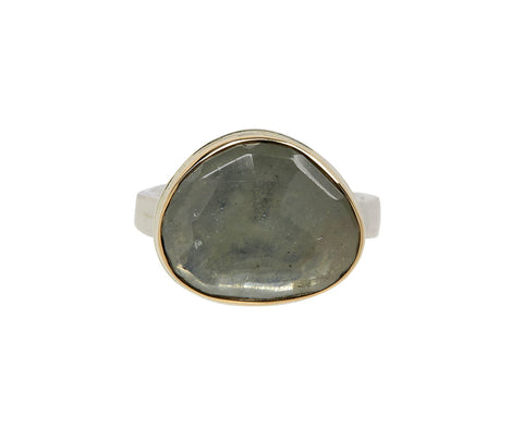 Asymmetrical Green Sapphire Ring