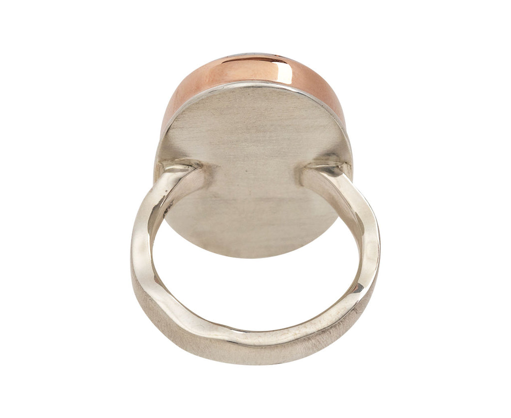 Oval Copper in Quartz Ring