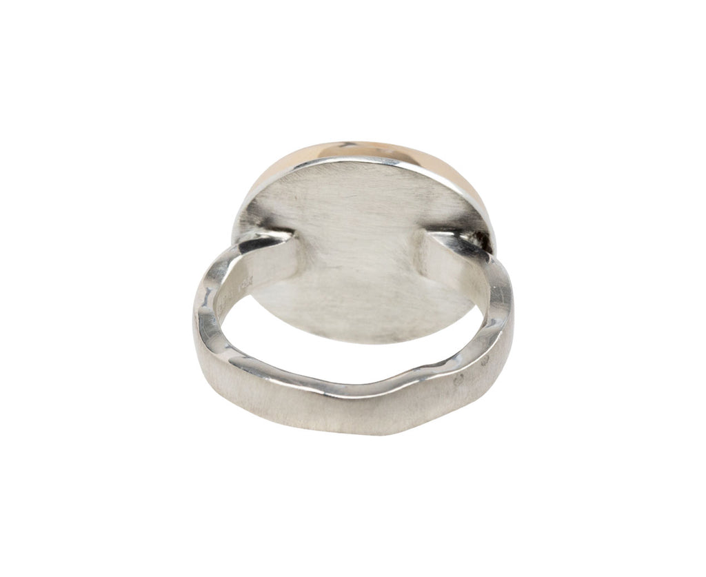 Oval Inverted Chrysoprase Ring