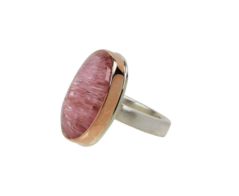 Smooth Oval Pink Tourmaline Ring